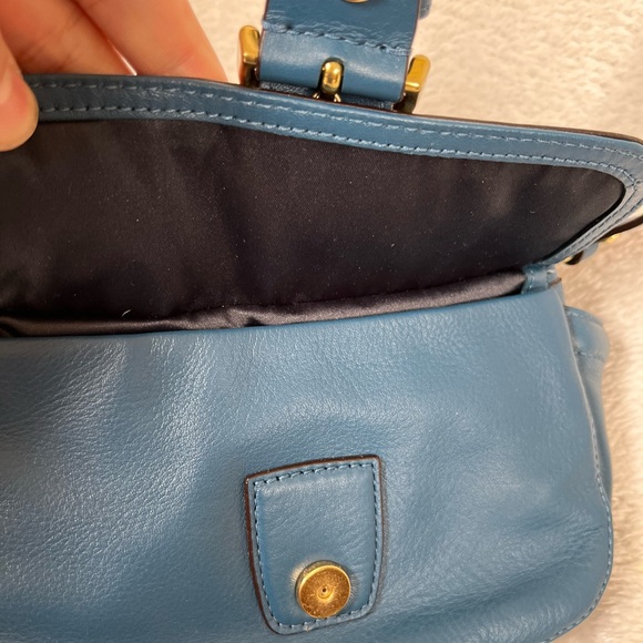 COACH F25150 Campbell Royal Blue Smooth Leather Small Camera Bag Crossbody NWT - Picture 5 of 9